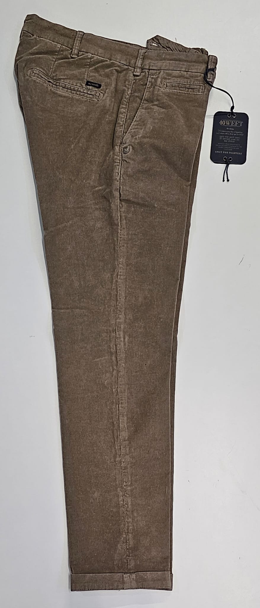 40WEFT PANTALONE UOMO DI VELLUTO BILLY MARRONE
