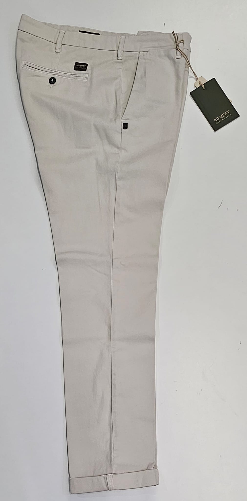 40WEFT PANTALONE UOMO LENNY BIANCO PANNA