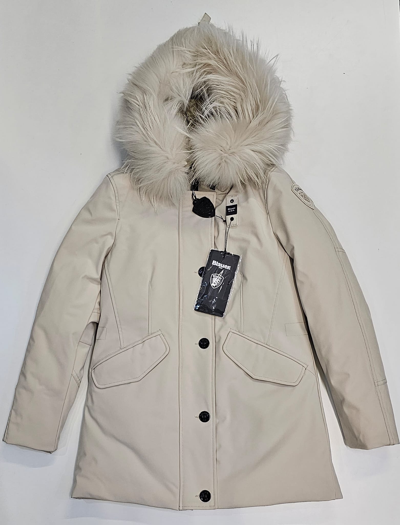 BLAUER BLOUSON IMBOTTITO CON PIUMA BEIGE