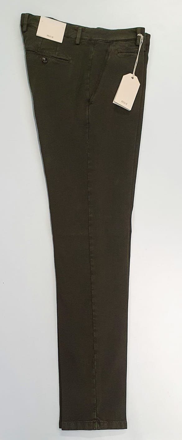 BRIGLIA PANTALONE UOMO STRETCH TASCA AMERICA VERDE