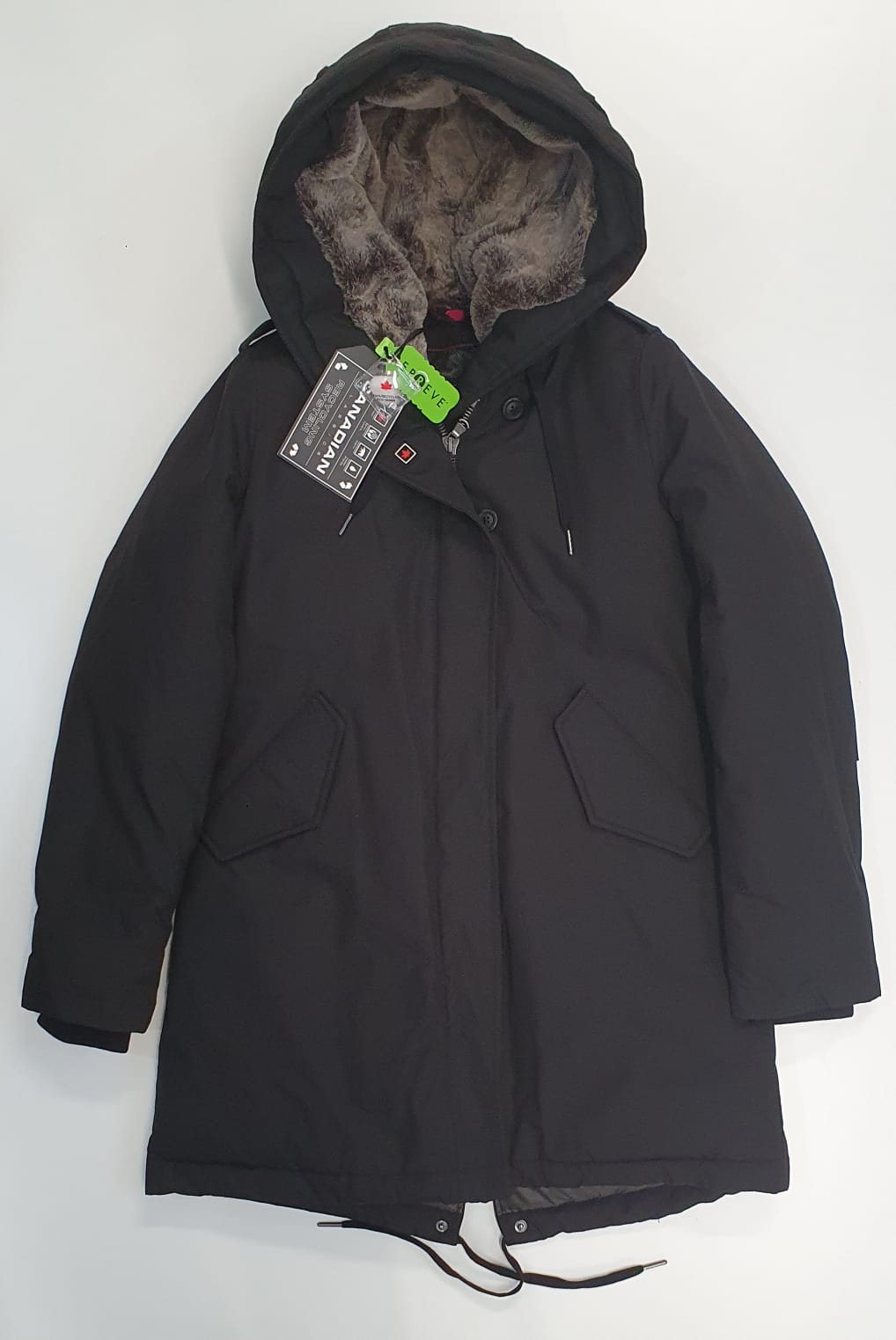 CANADIAN DONNA PARKA LANIGAN RECYCLED NERO