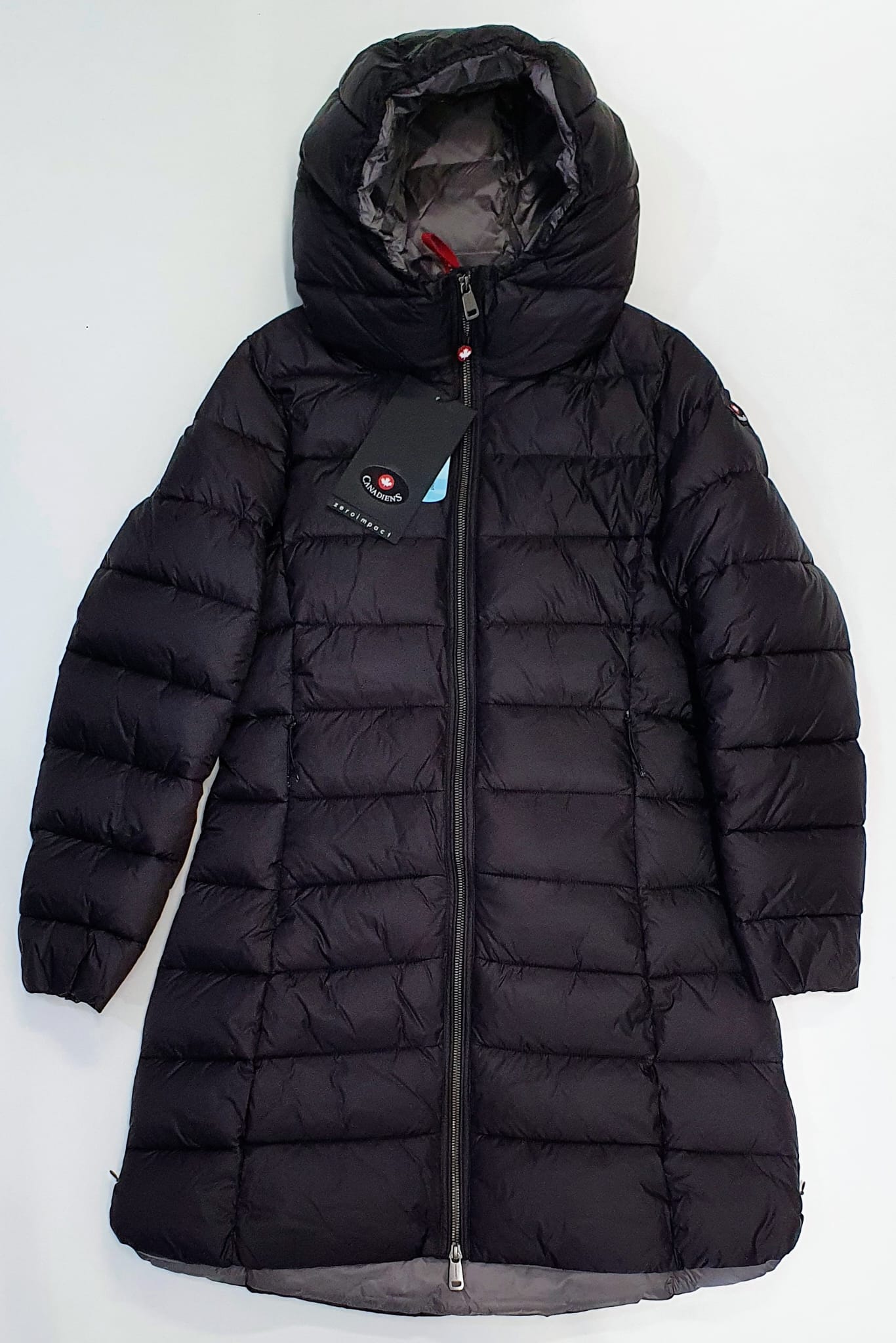 CANADIENS PIUMINO DONNA TRAPUNTATO LUNGO 0 33 IMPACT NERO