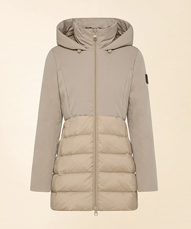 DEKKER DONNA CARCOAT BIMATERIALE WARFARE SE BMAT BEIGE