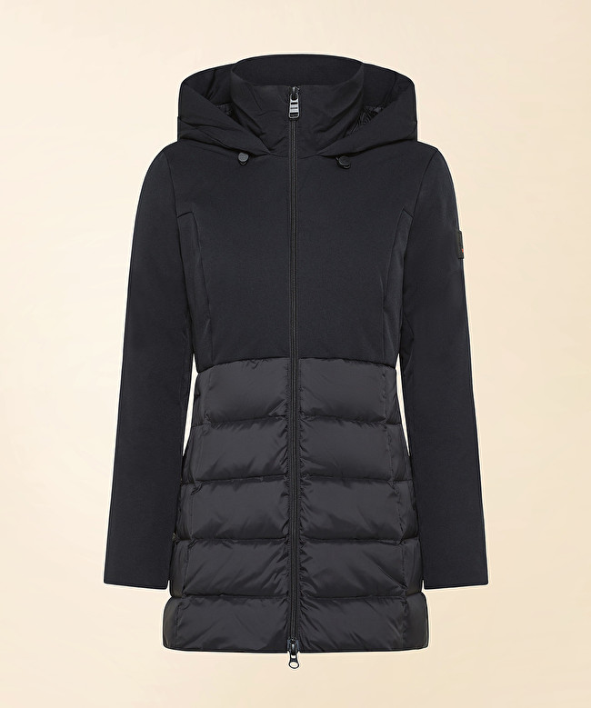 DEKKER DONNA CARCOAT BIMATERIALE WARFARE SE BMAT NERO