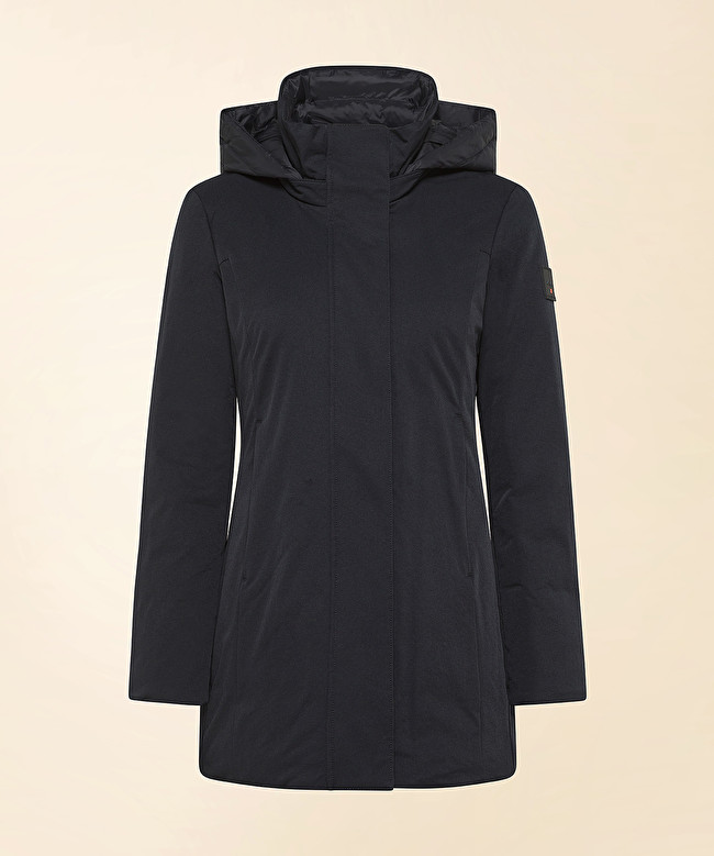 DEKKER DONNA PARKA NYLON STRETCH LUCIDO HORNET SE NERO
