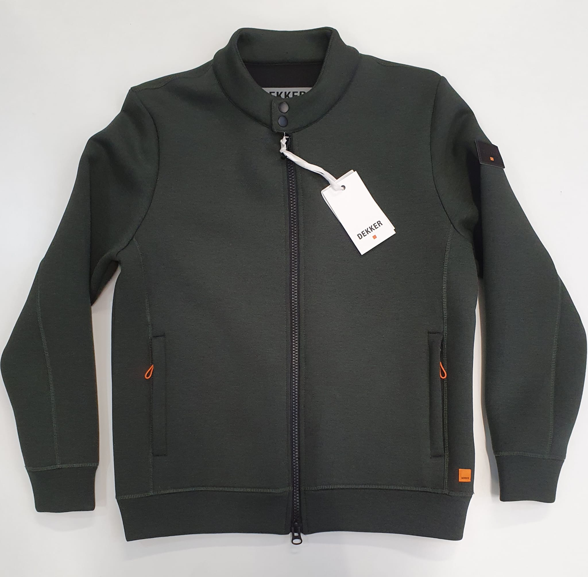 DEKKER GIACCA BIKER IN SCUBA SORABLA VERDE SCURO