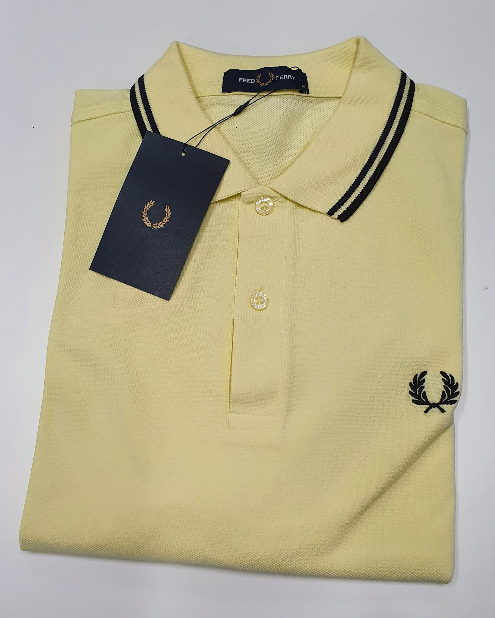 FRED PERRY POLO UOMO TWIN TIPPED GIALLO