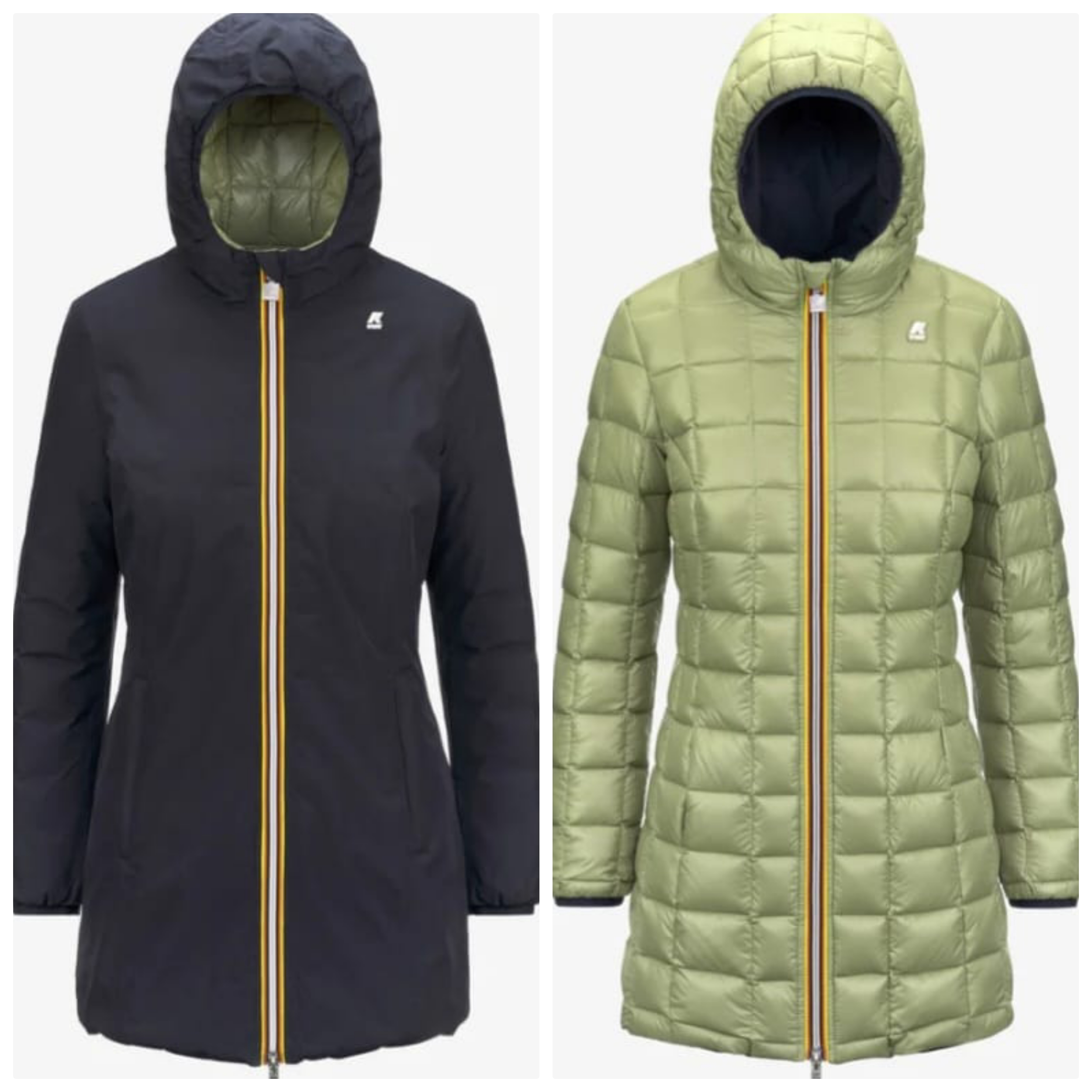 K WAY DENISE ECO STERTCH THERMO DOUBLE BLUE D GREEN S