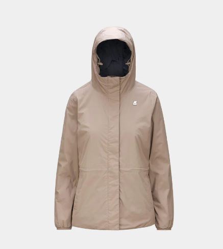 K-WAY DORALIE MICRO RIPSTOP MARMOTTA BEIGE BLU