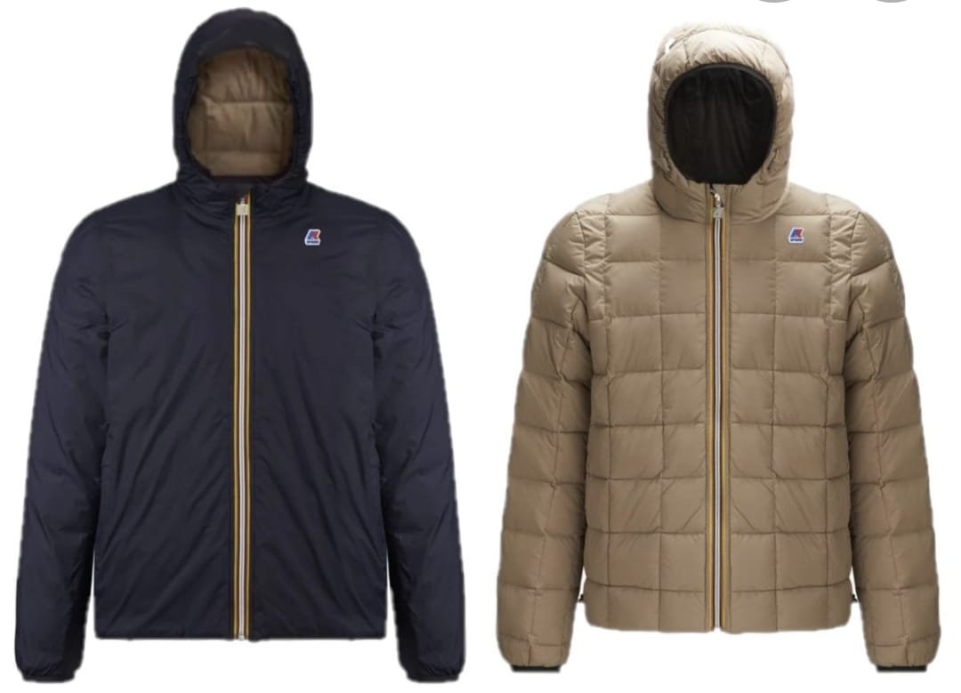 K-WAY JACQUES THERMO PLUS 2 REVERSIBLE BLUE DEPHT BEIGE