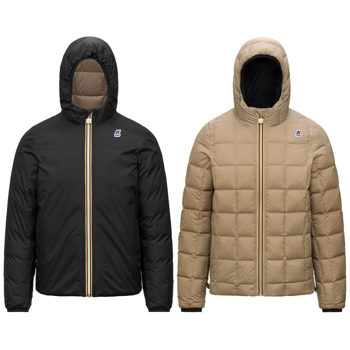 K-WAY JACQUES THERMO PLUS.2 DOUBLE NERO BEIGE