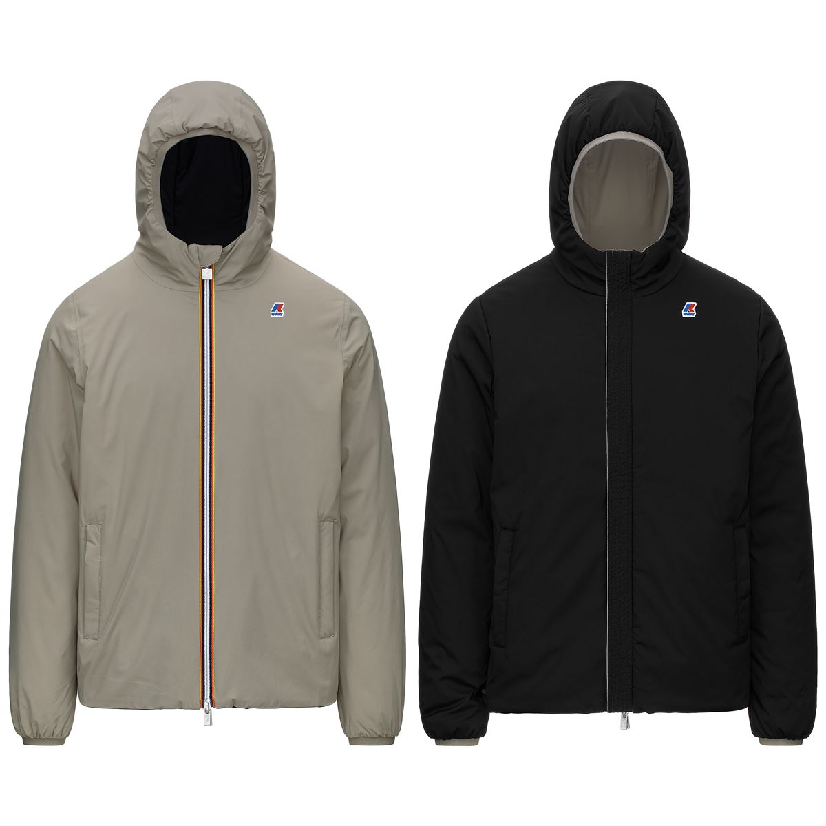K-WAY JACQUES WARM DOUBLE BEIGE NERO