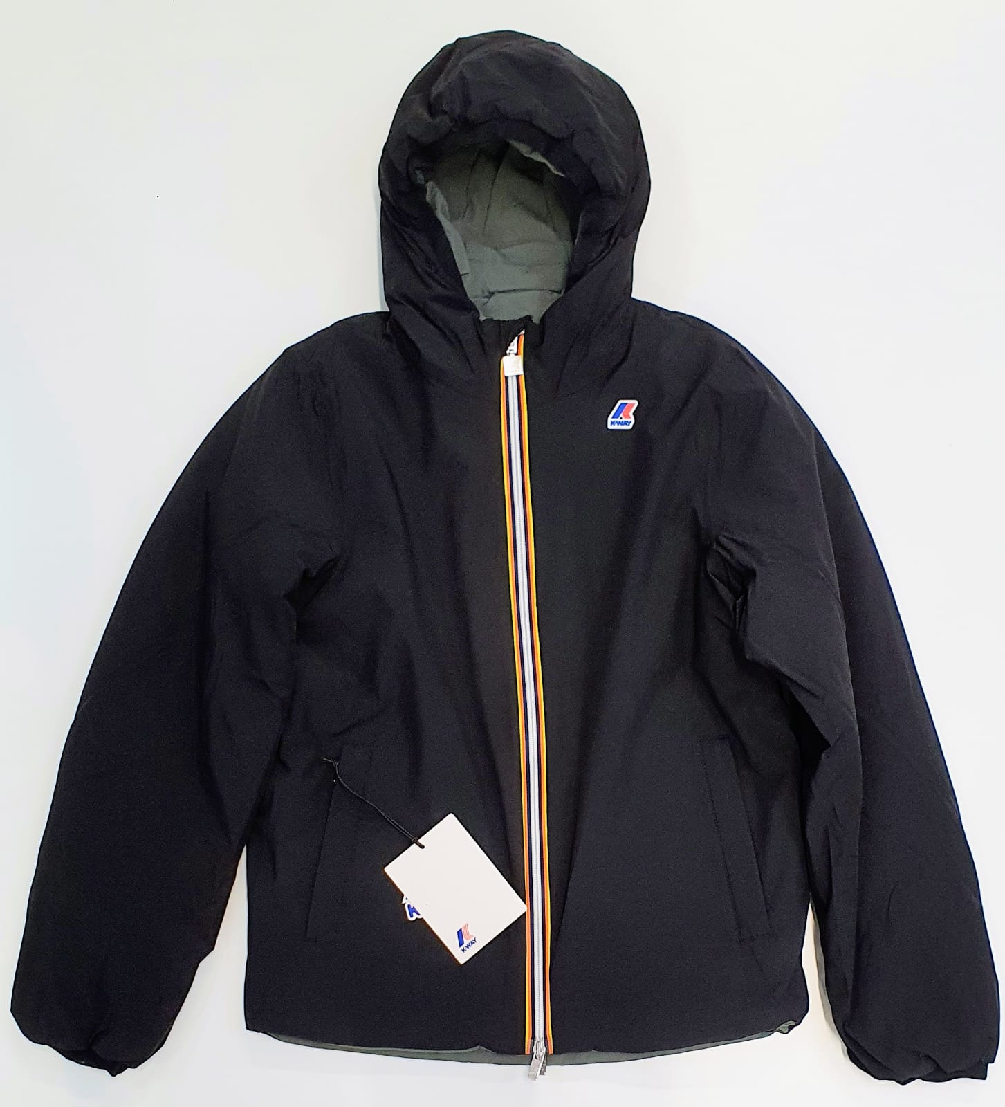 K WAY JACQUES WARM DOUBLE NERO VERDE