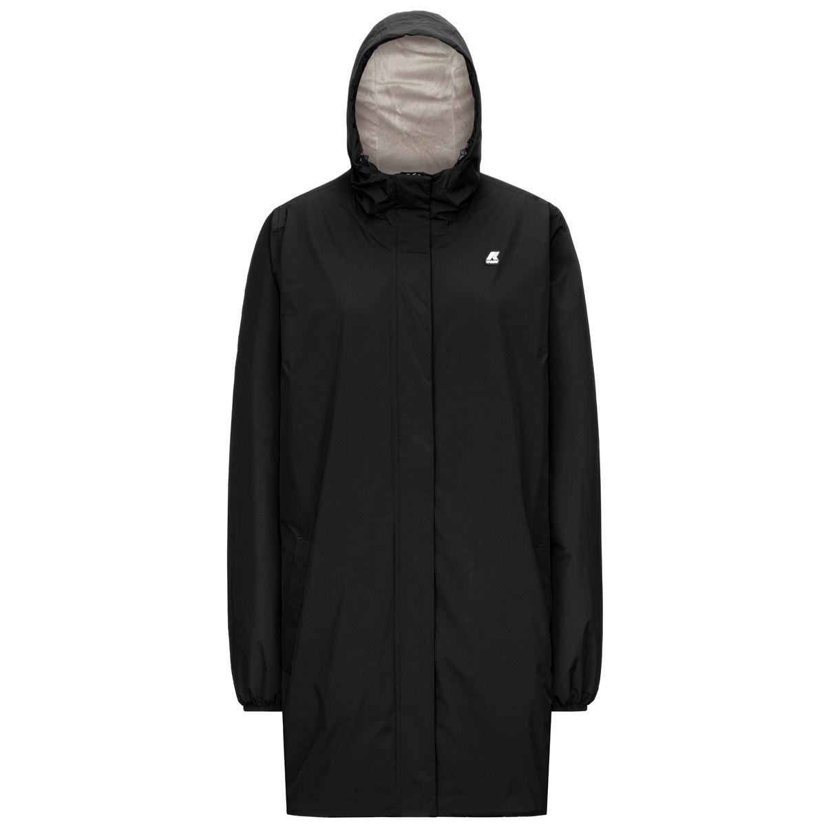 K WAY SOPHIE MICRO RIPSTOP MARMOTTA NERO GRIGIO