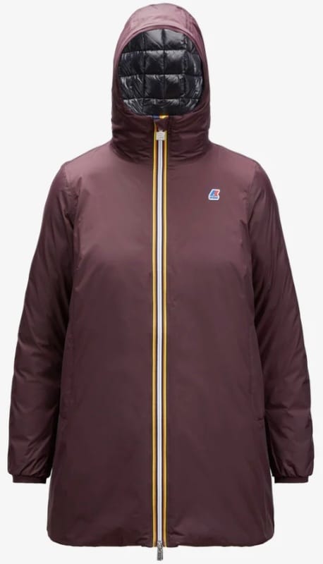 K WAY SOPHIE THERMO PLUS 2 REVERSIBLE BORDEAUX NERO