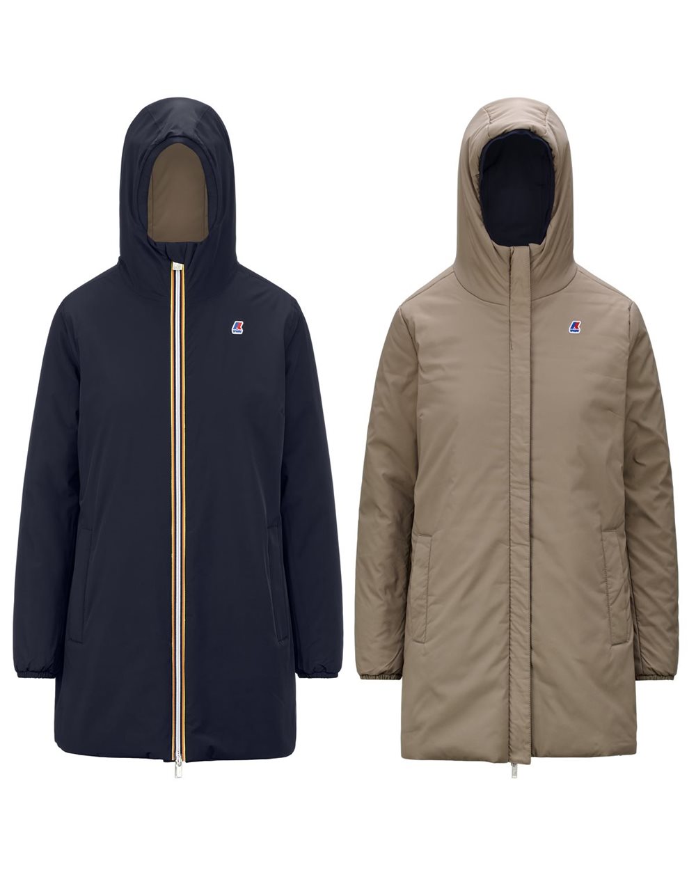 K-WAY SOPHIE WARM DOUBLE BEIGE NERO