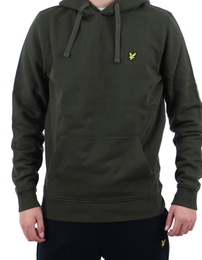 LYLE & SCOTT FELPA CON CAPPUCCIO OLIVE