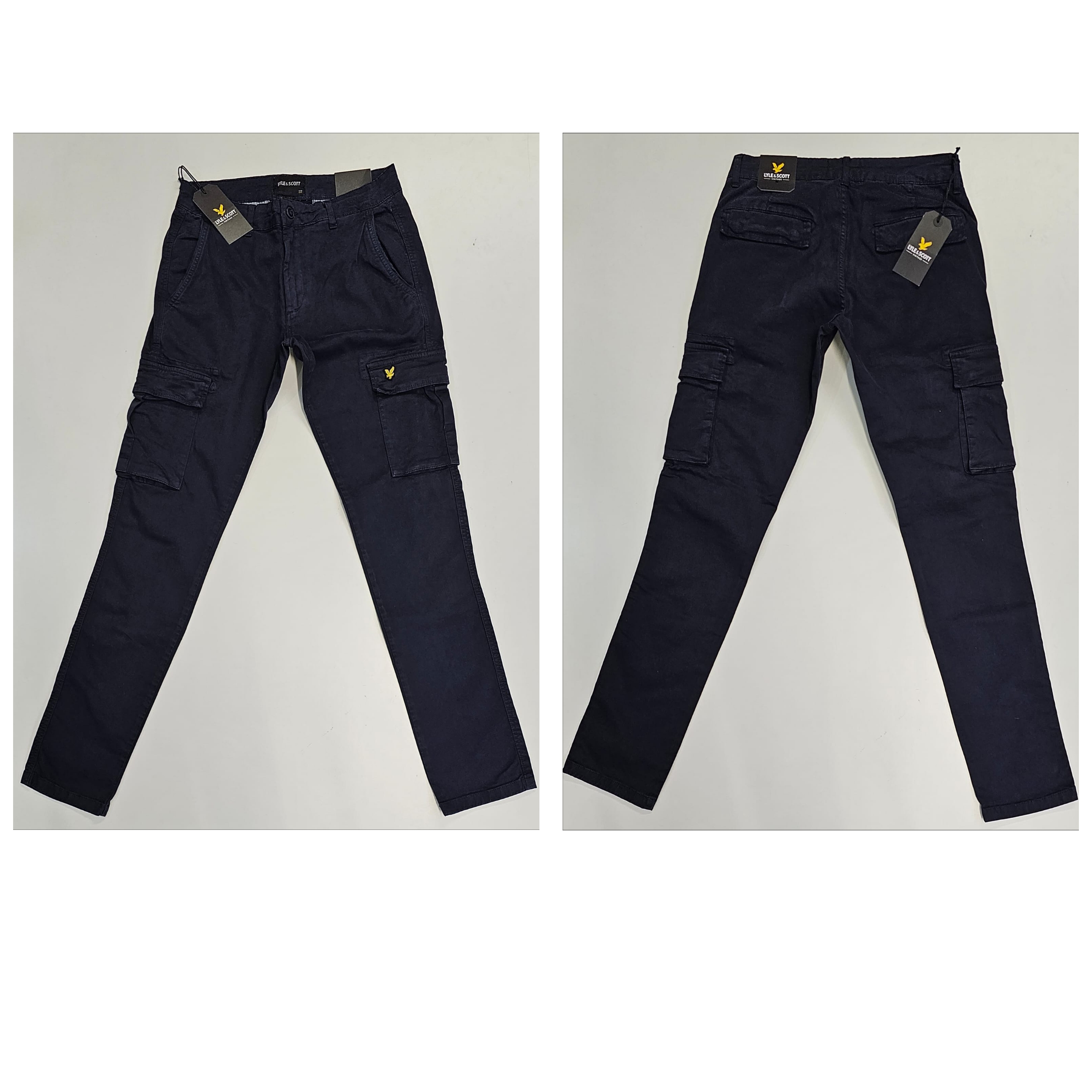 LYLE & SCOTT PANTALONE CARGO BLU NERO