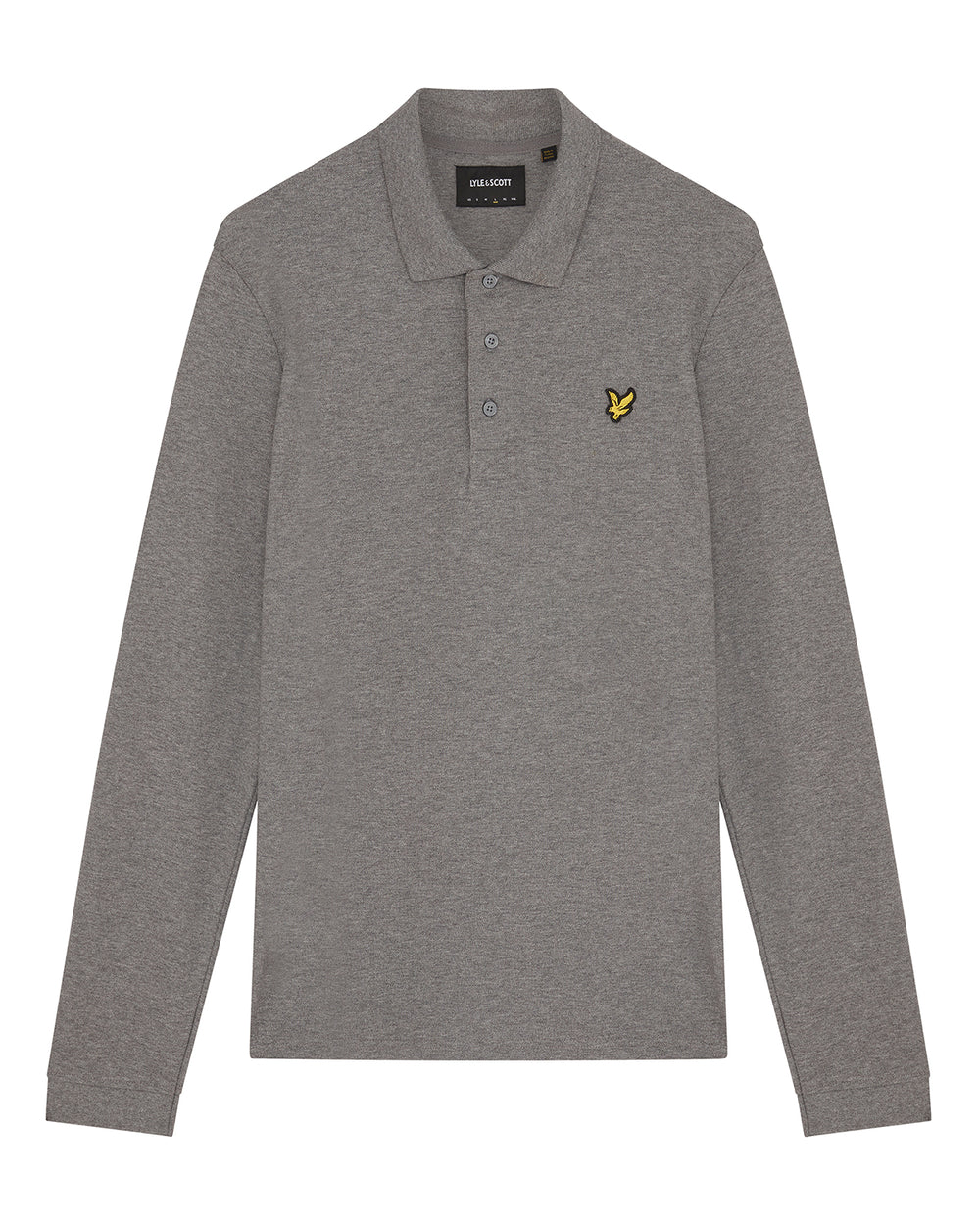 LYLE & SCOTT POLO A MANICHE LUNGHE UOMO GRIGIO MEDIO