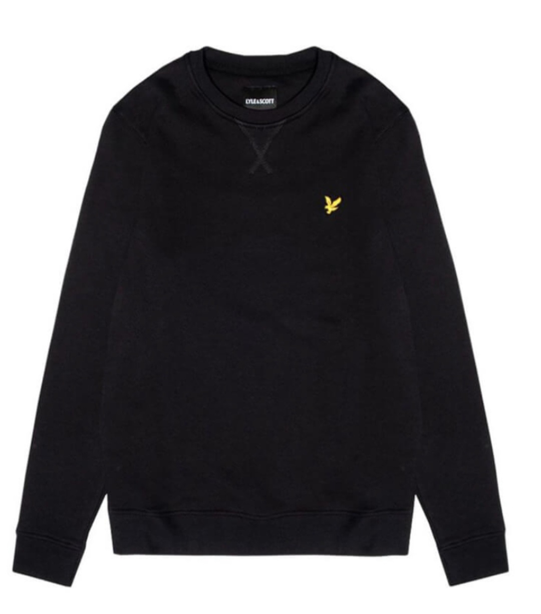 LYLE & SCOTT FELPA GIROCOLLO NERO