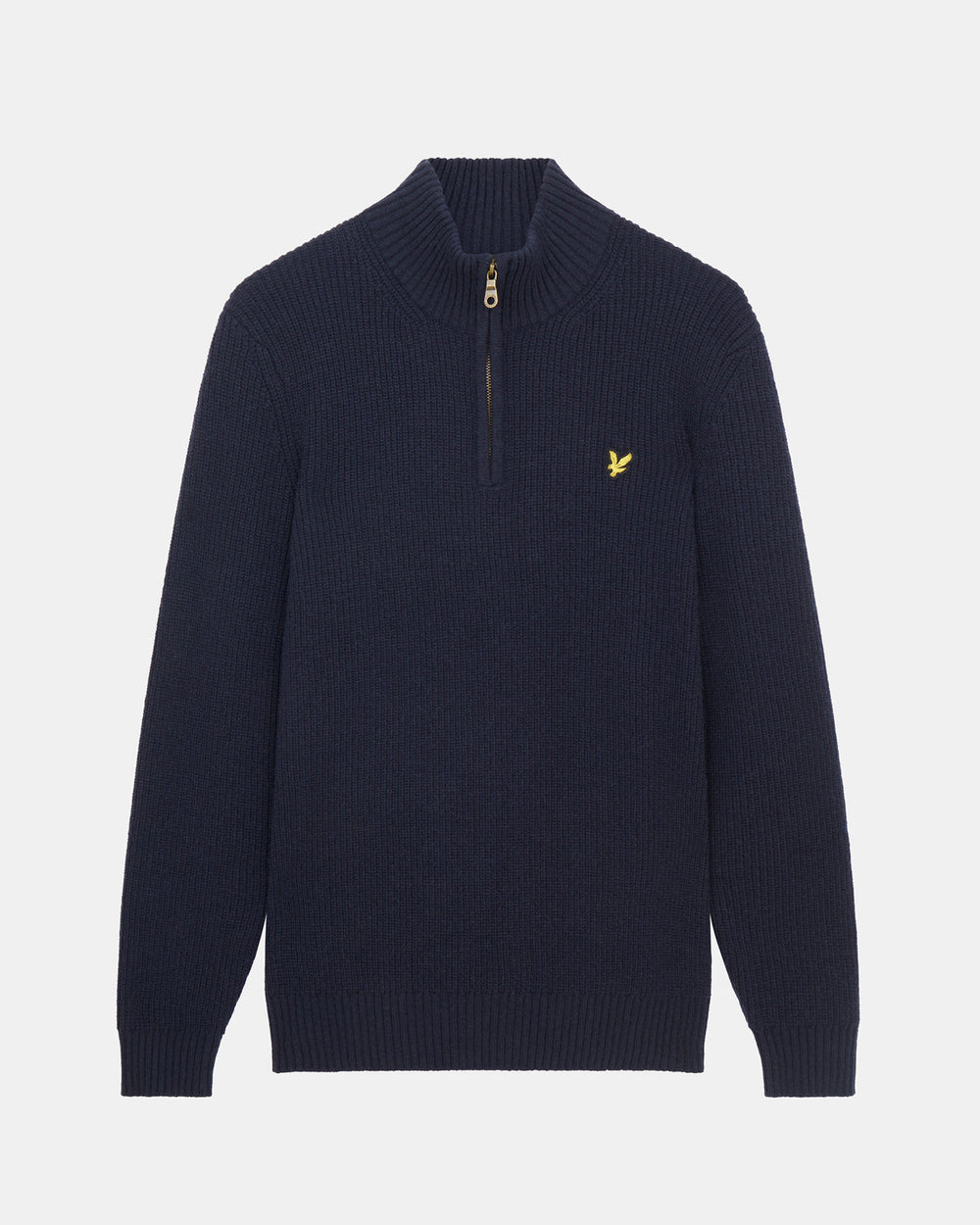 LYLE & SCOTT MAGLIONE CON ZIP A COSTINE BLU SCURO