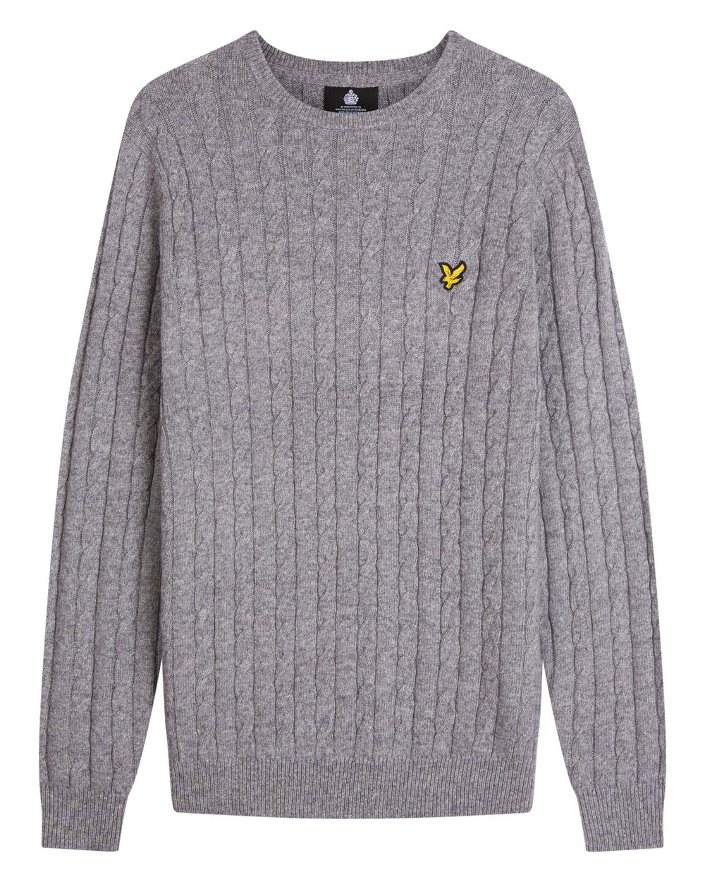 LYLE & SCOTT MAGLIONE UOMO CABLE JUMPER GRIGIO MEDIO