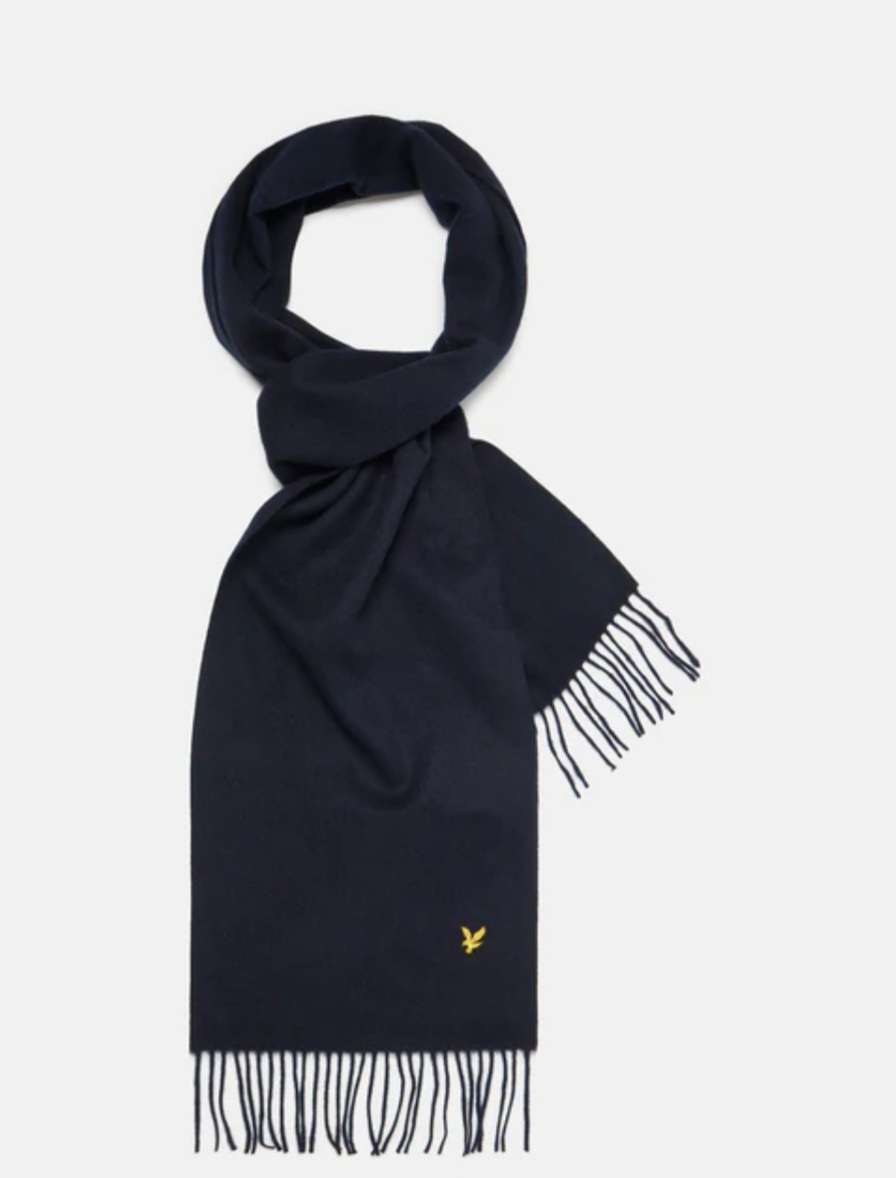 LYLE & SCOTT SCIARPA IN LANA D’AGNELLO UOMO DARK NAVY