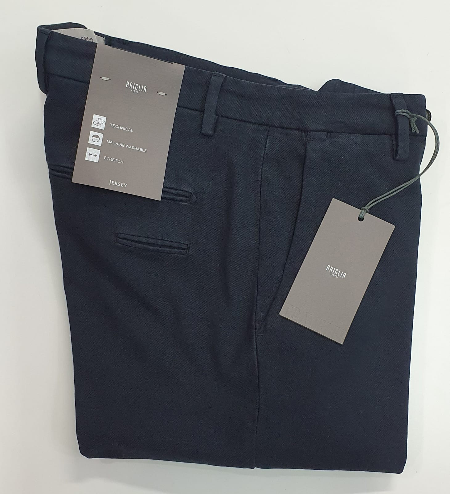 PANTALONE BRIGLIA COTONE STRETCH BLU
