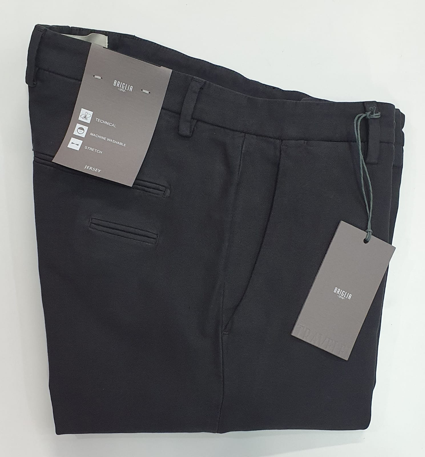 PANTALONE BRIGLIA COTONE STRETCH GRIGIO SCURO