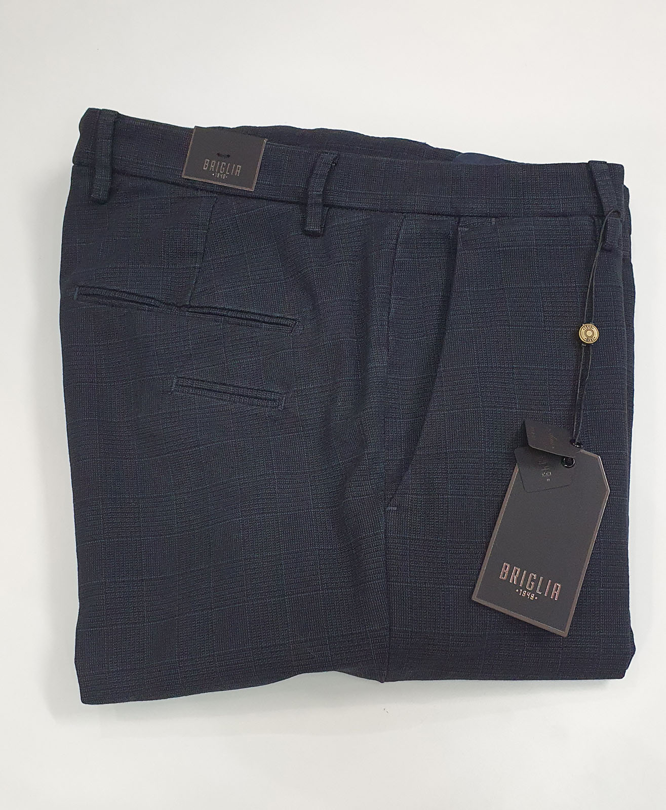 Pantalone Briglia Quadri Blu