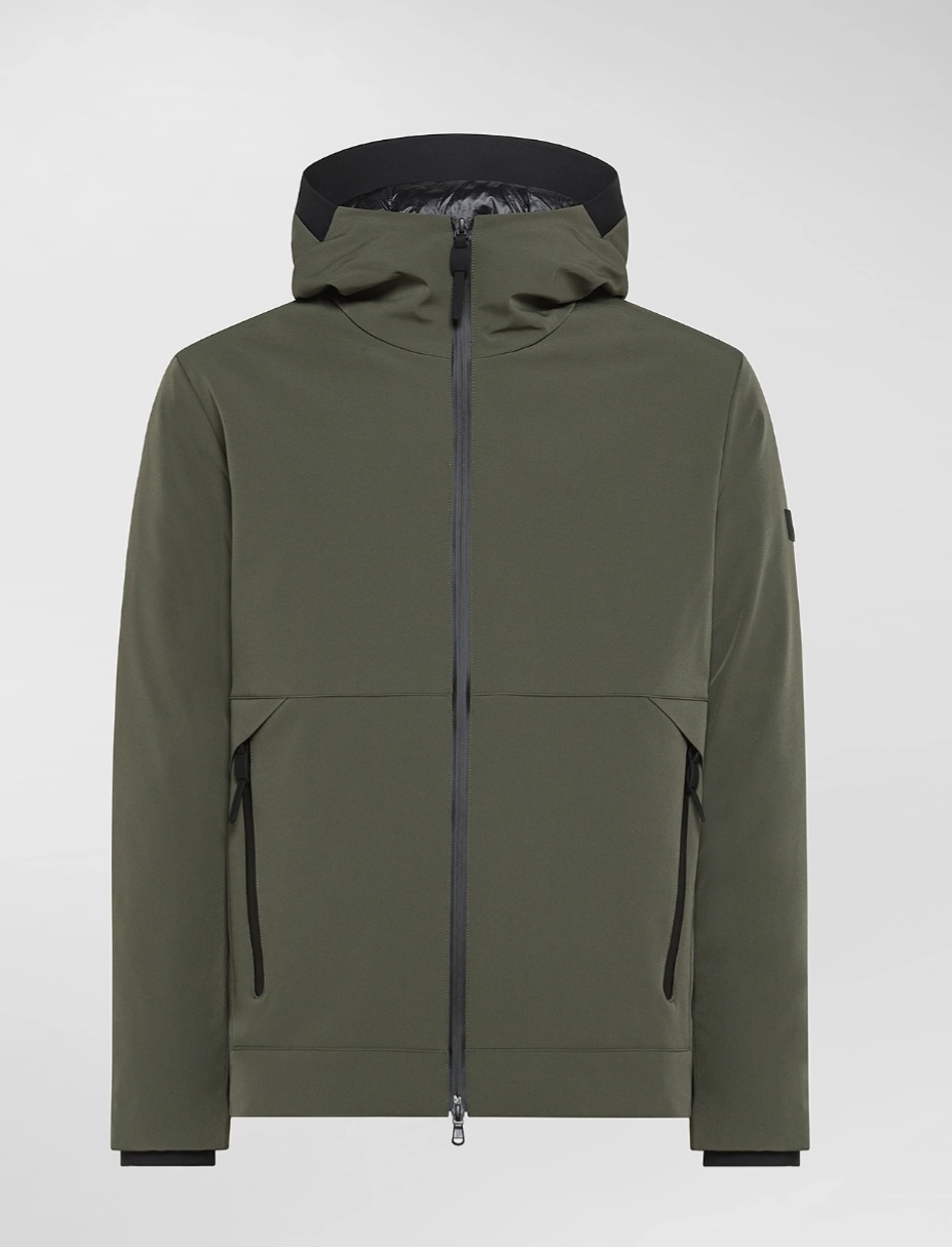 PEUTEREY BOMBER UOMO LISCIO IN PRIMALOFT CON DETTAGLI NERI LOGE MD VERDE FOGLIA