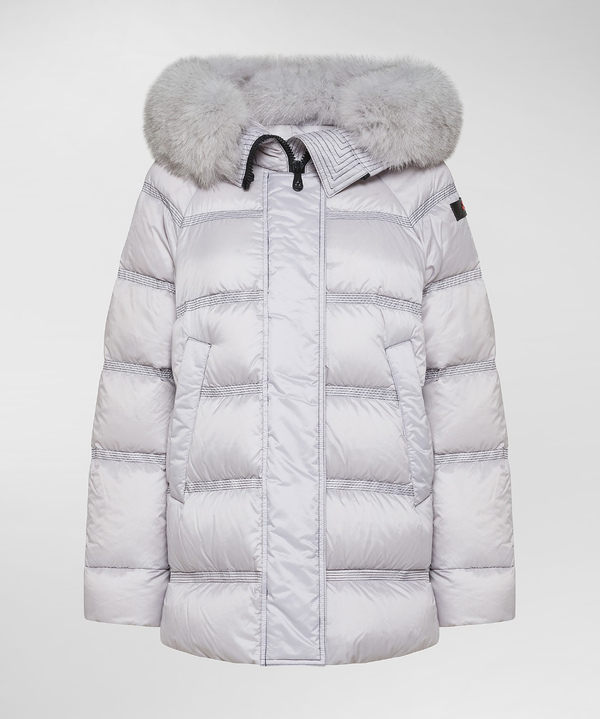 PEUTEREY FASHION E FUNCTIONAL SUPERLIGHT DOWN JACKET TAKAN MQ 02 FUR GRIGIO GELO