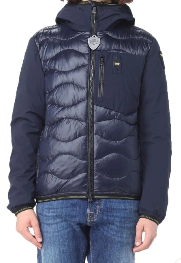 PIUMINO BLAUER CON CAPPUCCIO BLU