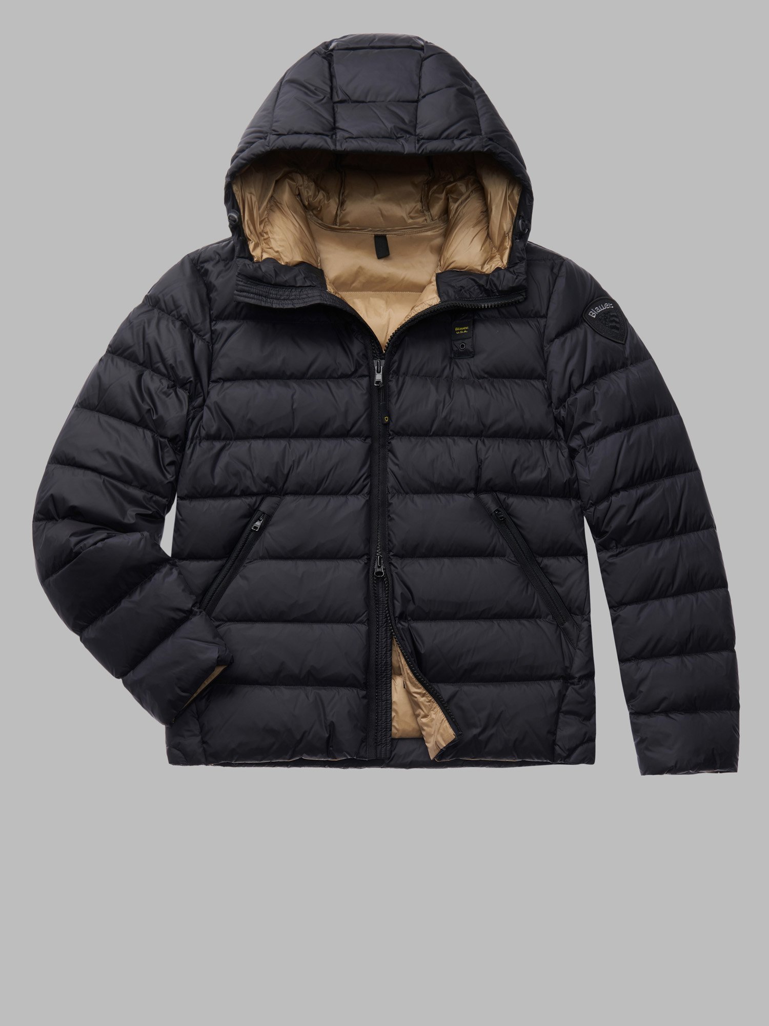 PIUMINO BLAUER CON CAPPUCCIO SERGIO NERO