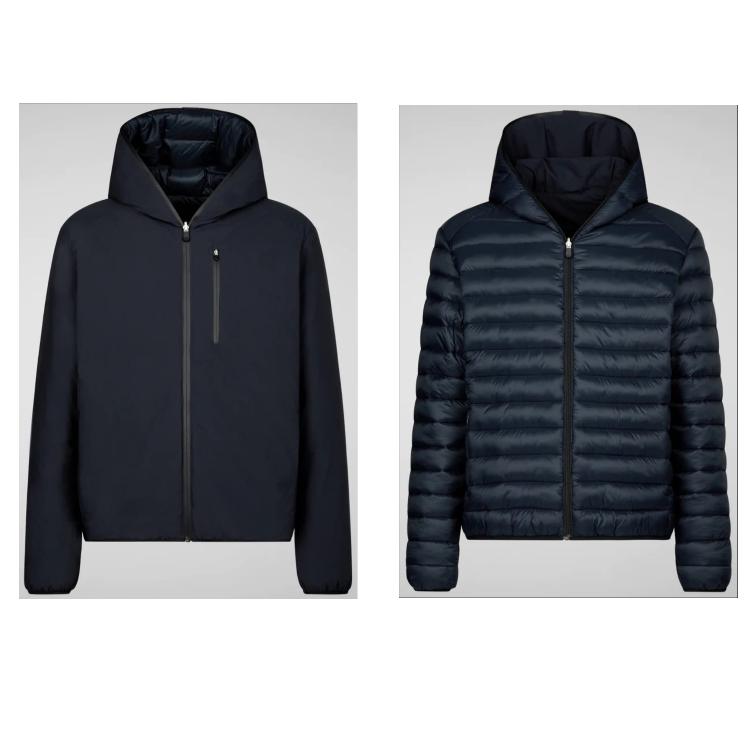 SAVE THE DUCK PIUMINO ANIMAL FREE UOMO EZRA BLUE BLACK