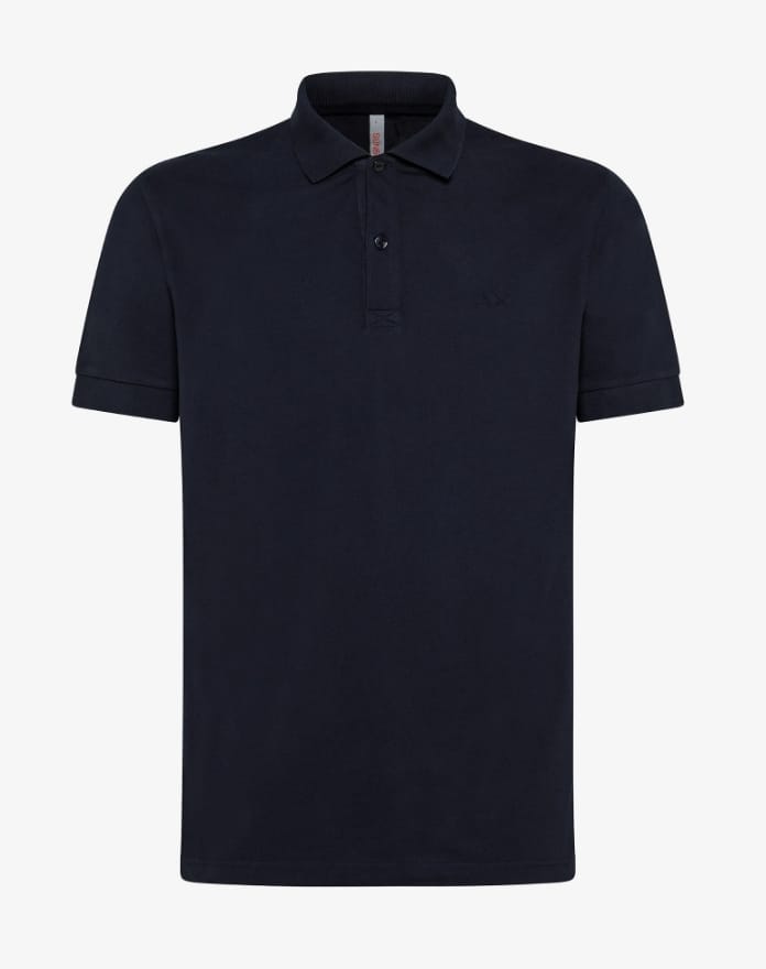 SUN 68 POLO UOMO COLD DYE DETAILS EL NAVY BLUE