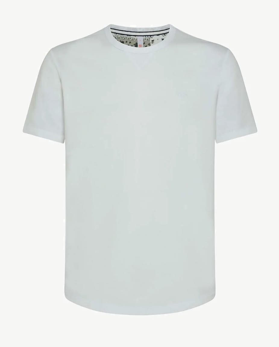 SUN 68 T SHIRT UOMO COLD DYE EL BIANCO