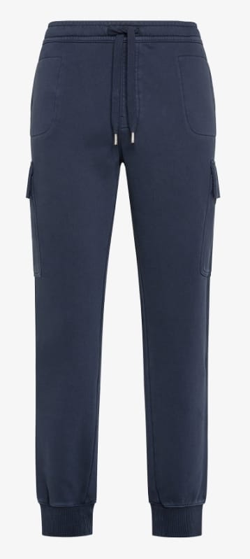 SUN68 CARGO PANT GARMENT DYE COTTON FL NAVY BLUE