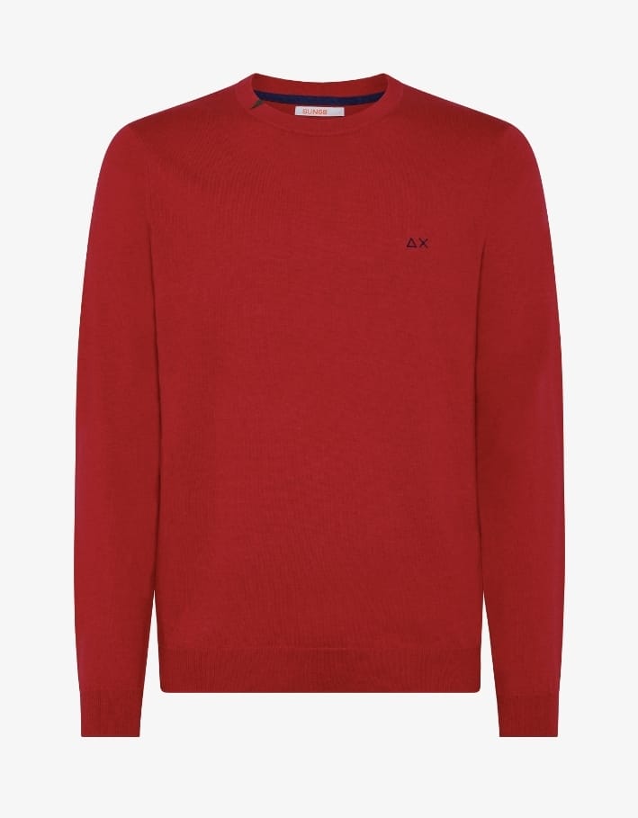 SUN68 MAGLIA UOMO GIROCOLLO ROUND SOLID CICLAMINO