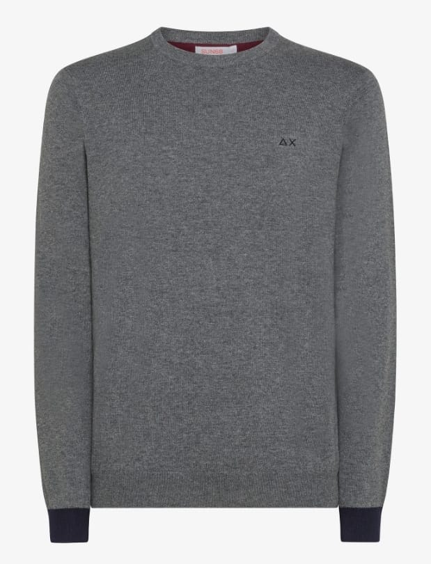 SUN68 ROUND ELBOW CONTRAST GRIGIO MEDIO