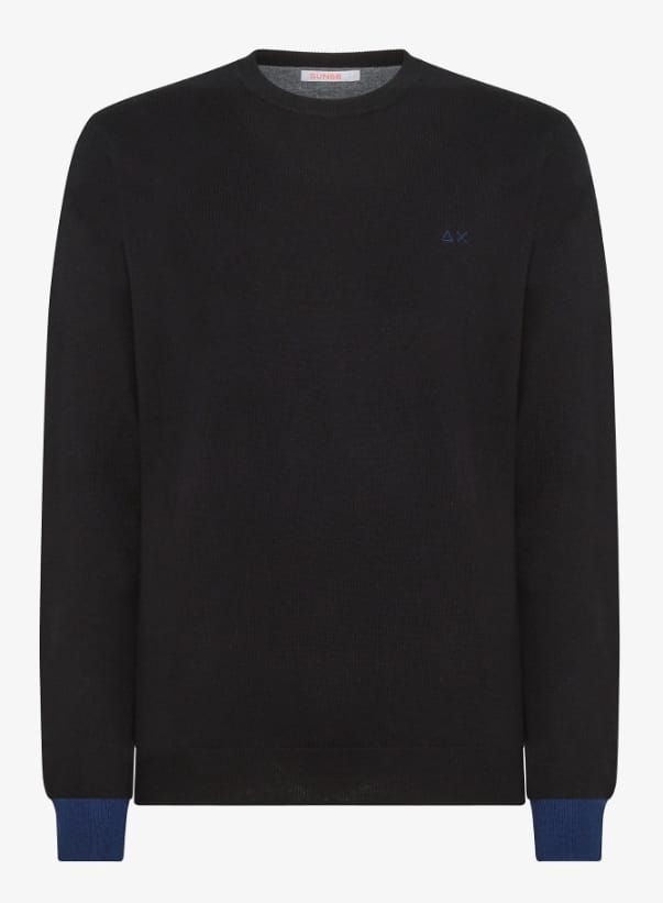 SUN68 ROUND ELBOW CONTRAST NERO