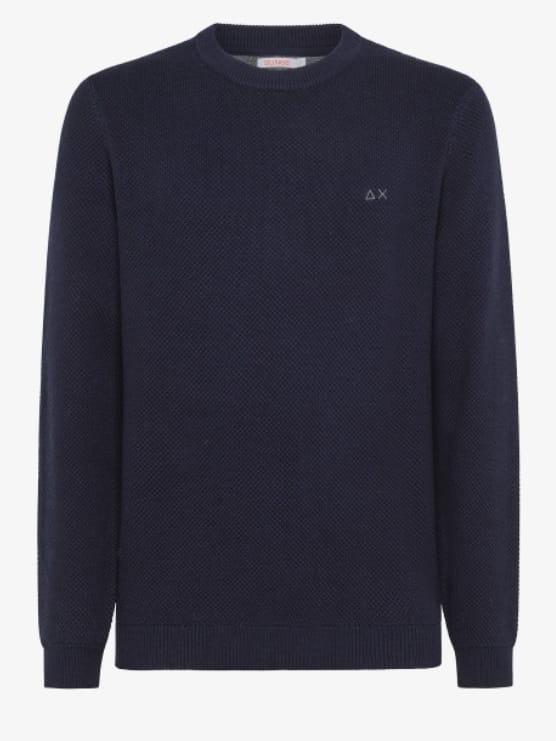 SUN68 ROUND RICE KNIT BLU PROFONDO