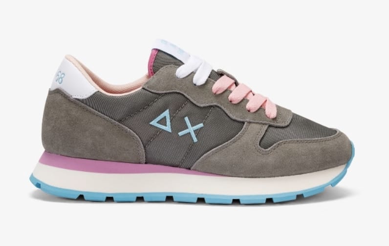 SUN68 SNEAKERS DONNA ALLY SOLID NYLON GRIGIO MEDIO