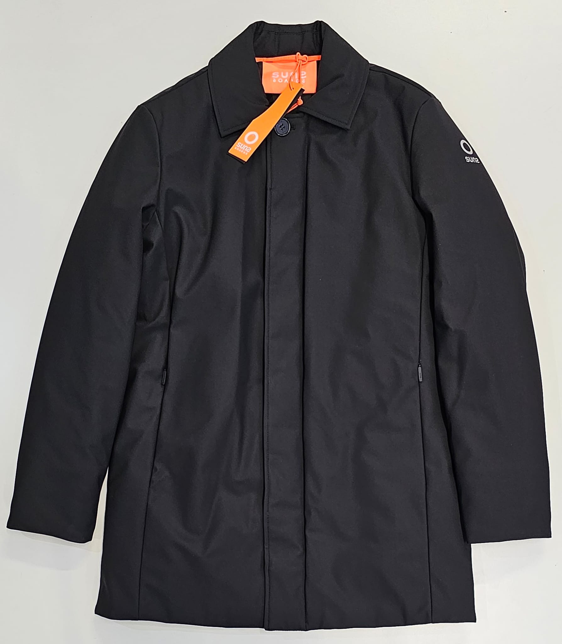 SUNS BOARDS TRENCH COAT UOMO SALARIO FIRST NERO