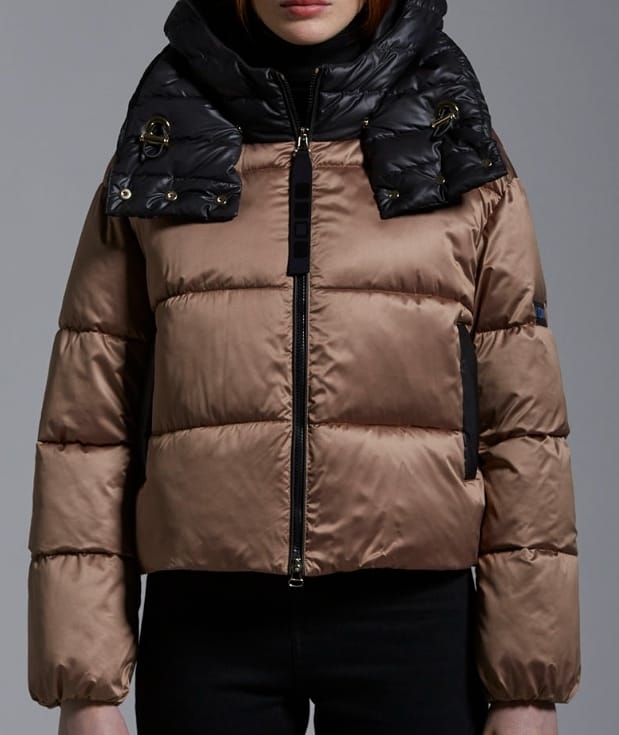 UPTOBE BOMBER DONNA CON CAPPUCCIO NOCE