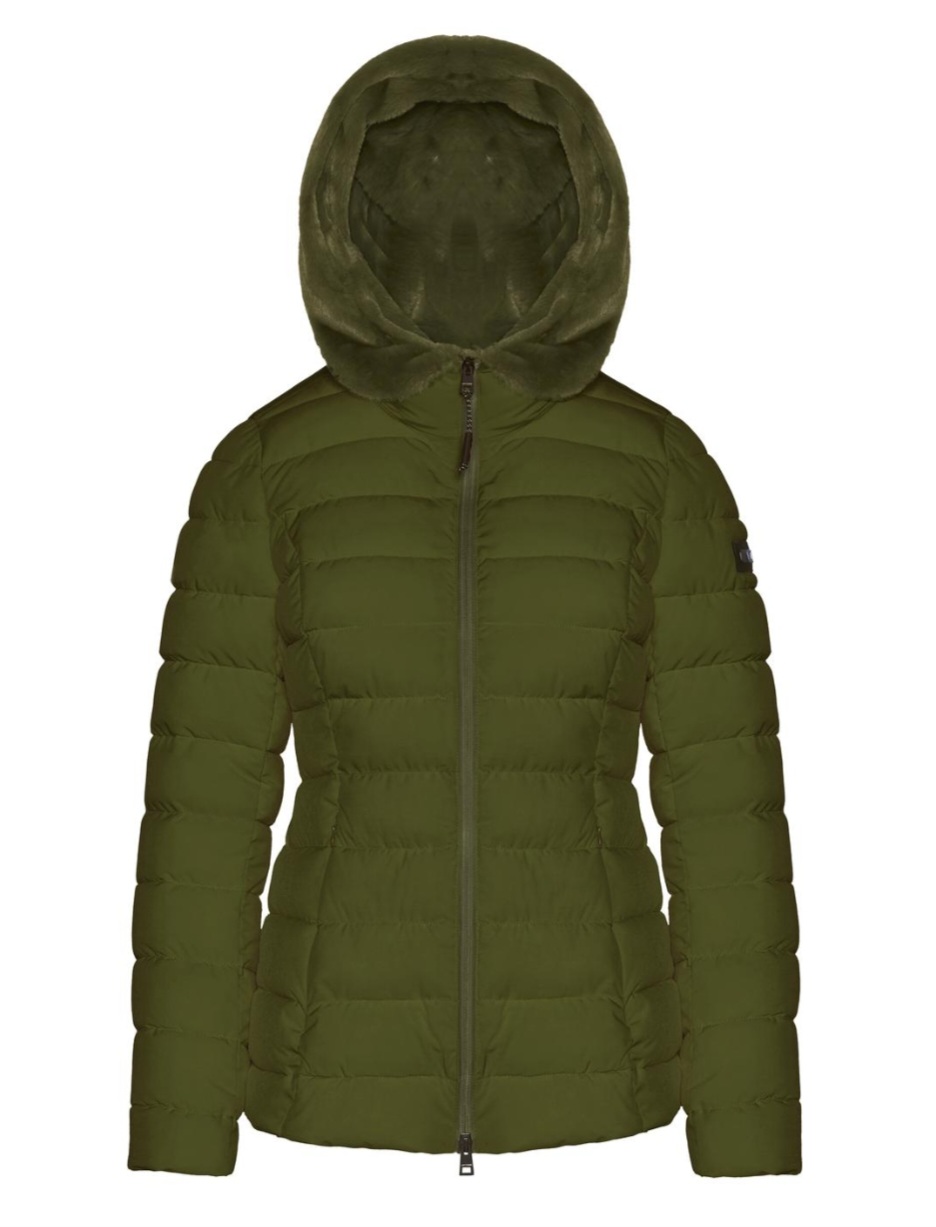 UPTOBE GIUBBINO DONNA CORTO TRAPUNTATO MABELLE VERDE OLIVA
