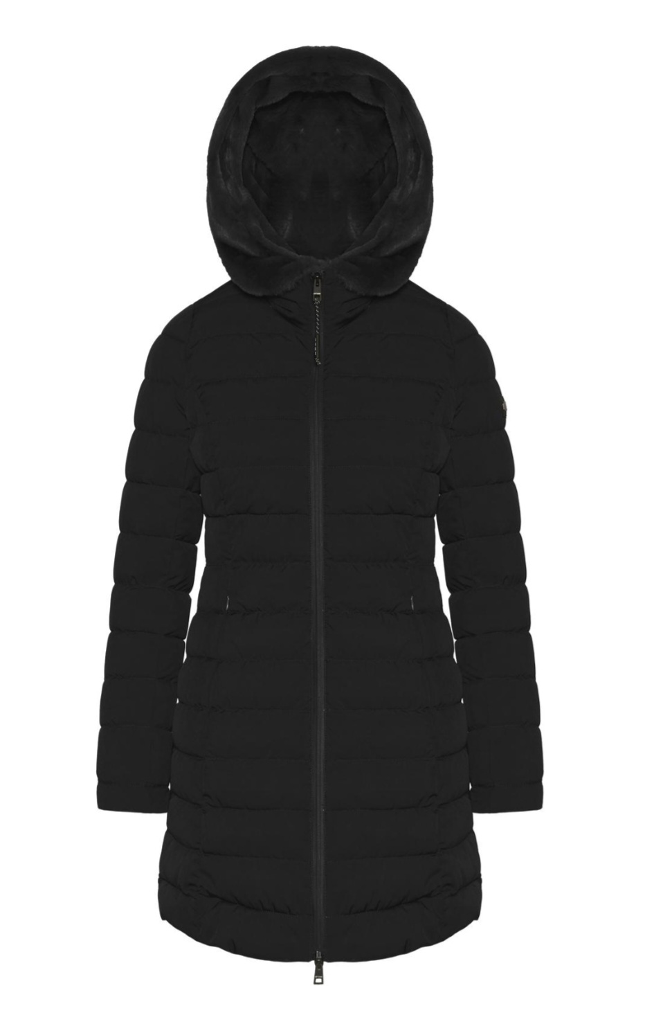 UPTOBE GIUBBINO DONNA LUNGO TRAPUNTATO EDEN NERO