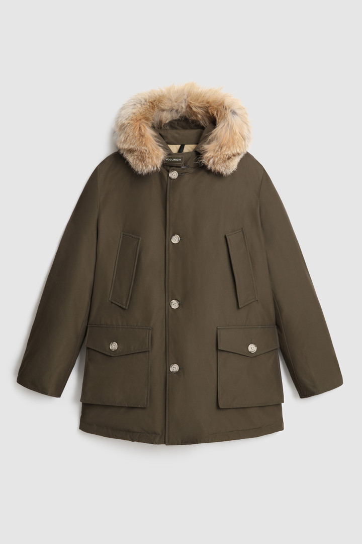 WOOLRICH UOMO ARCTIC DETACHABLE FUR PARKA CON PELLICCIA REMOVIBILE DARK GREEN