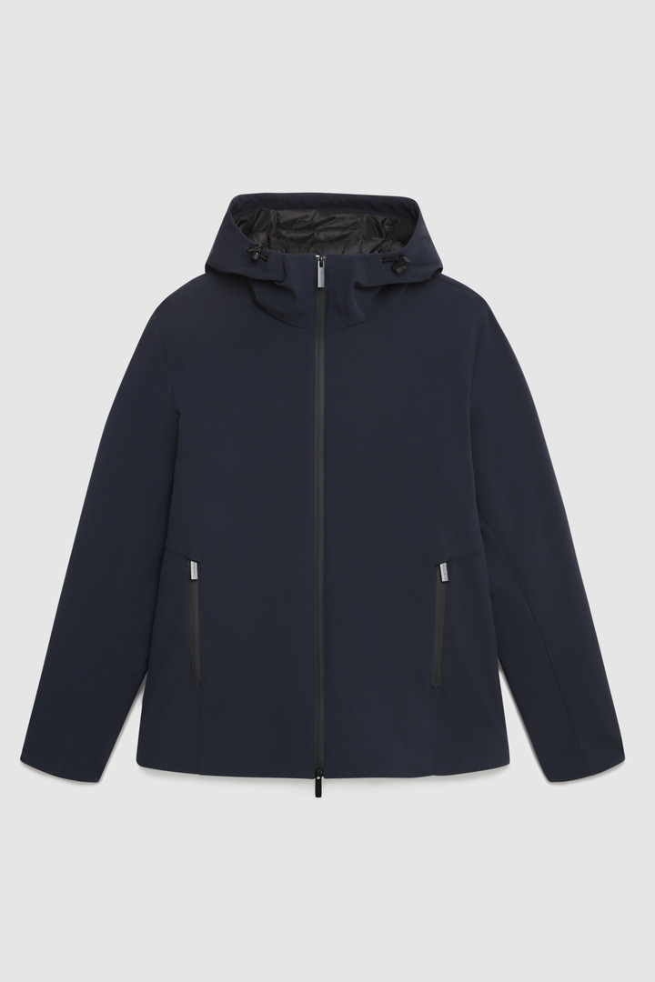 WOOLRICH UOMO PACIFIC SOFT SHELL JACKET MELTON BLUE