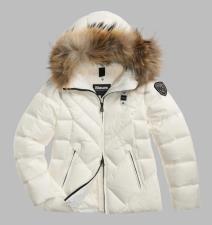 BLAUER ALICIA PIUMINO DONNA BIANCO CON PELLICCIA